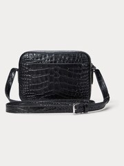 Lauren Ralph Lauren Marcy Glossy Croc Leather Crossbody Bag - Image 2 of 6