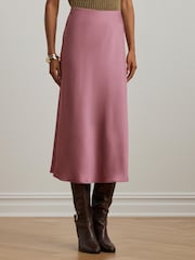 Lauren Ralph Lauren Satin Charmeuse Midi Skirt - Image 2 of 8