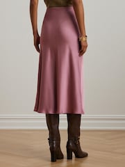 Lauren Ralph Lauren Satin Charmeuse Midi Skirt - Image 4 of 8