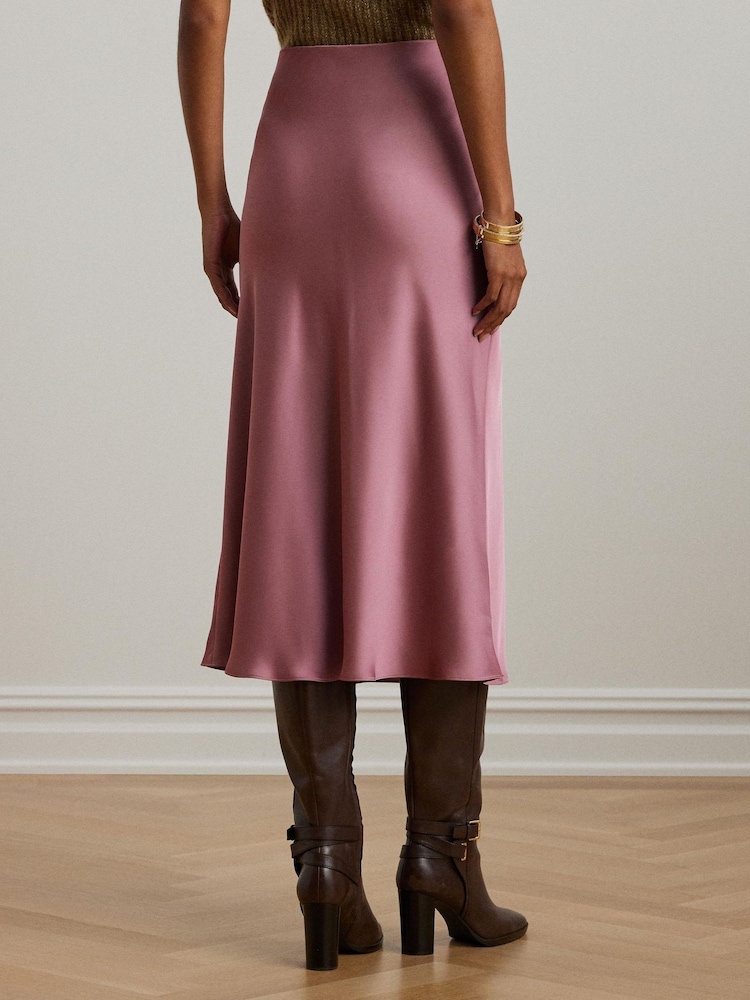 Lauren Ralph Lauren Satin Charmeuse Midi Skirt - Image 4 of 8