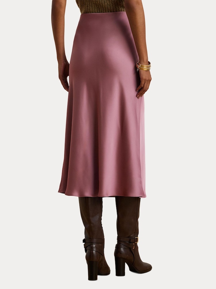 Lauren Ralph Lauren Satin Charmeuse Midi Skirt - Image 6 of 8