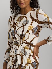 Lauren Ralph Lauren Cream Classic Jersey Dress - Image 4 of 4