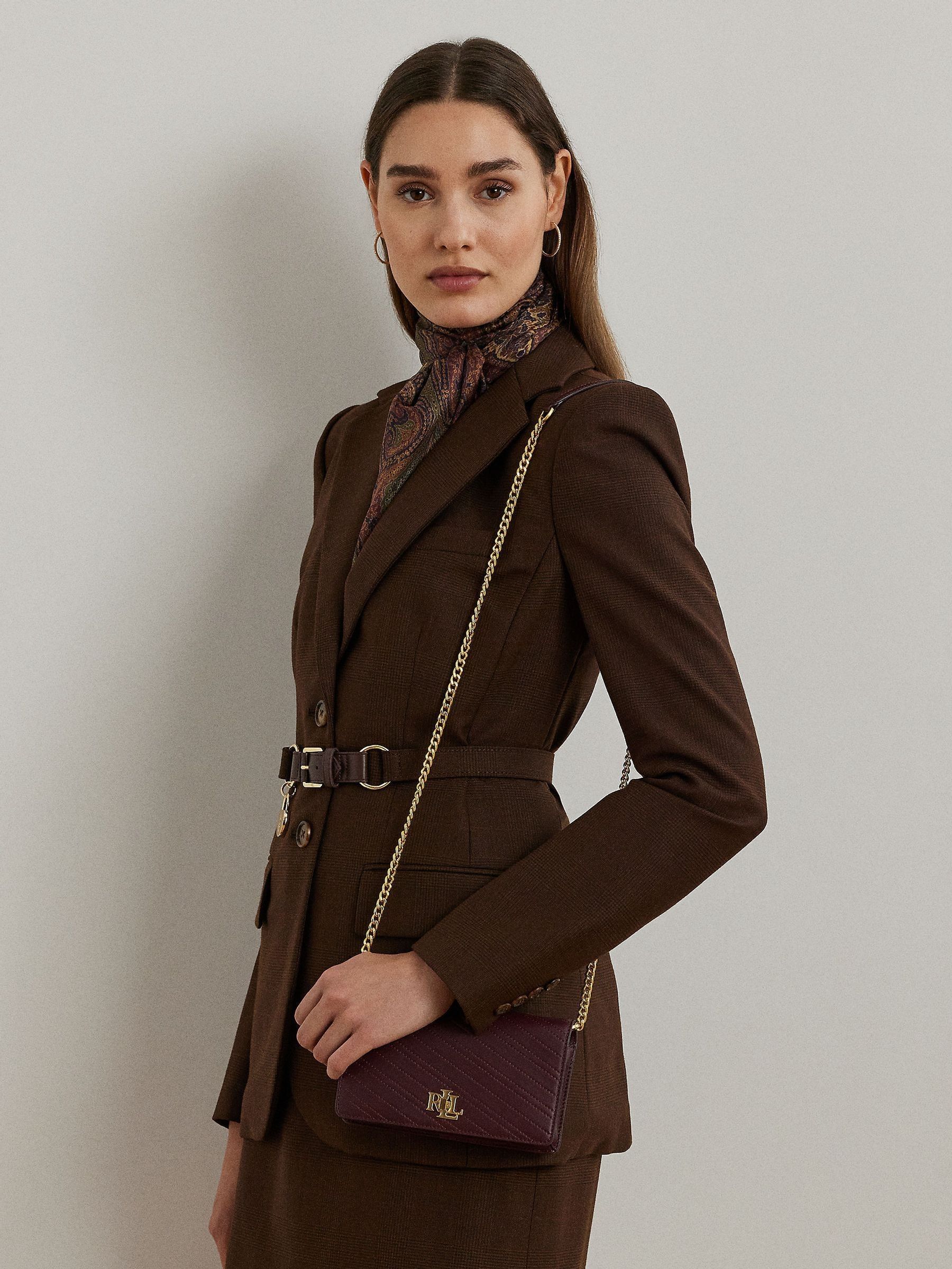 【LAUREN RALPH LAUREN】Turn Lock レザー クロスボディ バッグ Buy Lauren Ralph Lauren Stitched Cross-Body Turn-Lock Tech