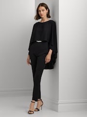 Lauren Ralph Lauren Belted Cape Georgette Jumpsuit - Imagen 1 de 6