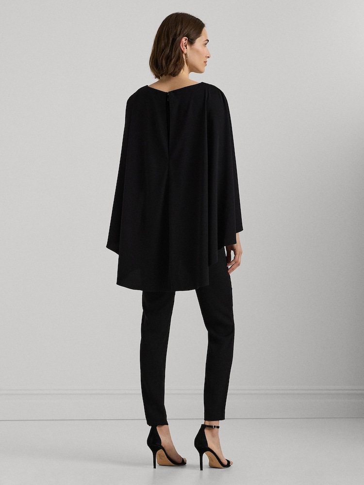 Lauren Ralph Lauren Belted Cape Georgette Jumpsuit - Imagen 2 de 6