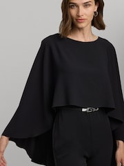 Lauren Ralph Lauren Belted Cape Georgette Jumpsuit - Imagen 4 de 6