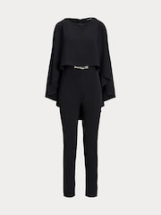 Lauren Ralph Lauren Belted Cape Georgette Jumpsuit - Imagen 6 de 6