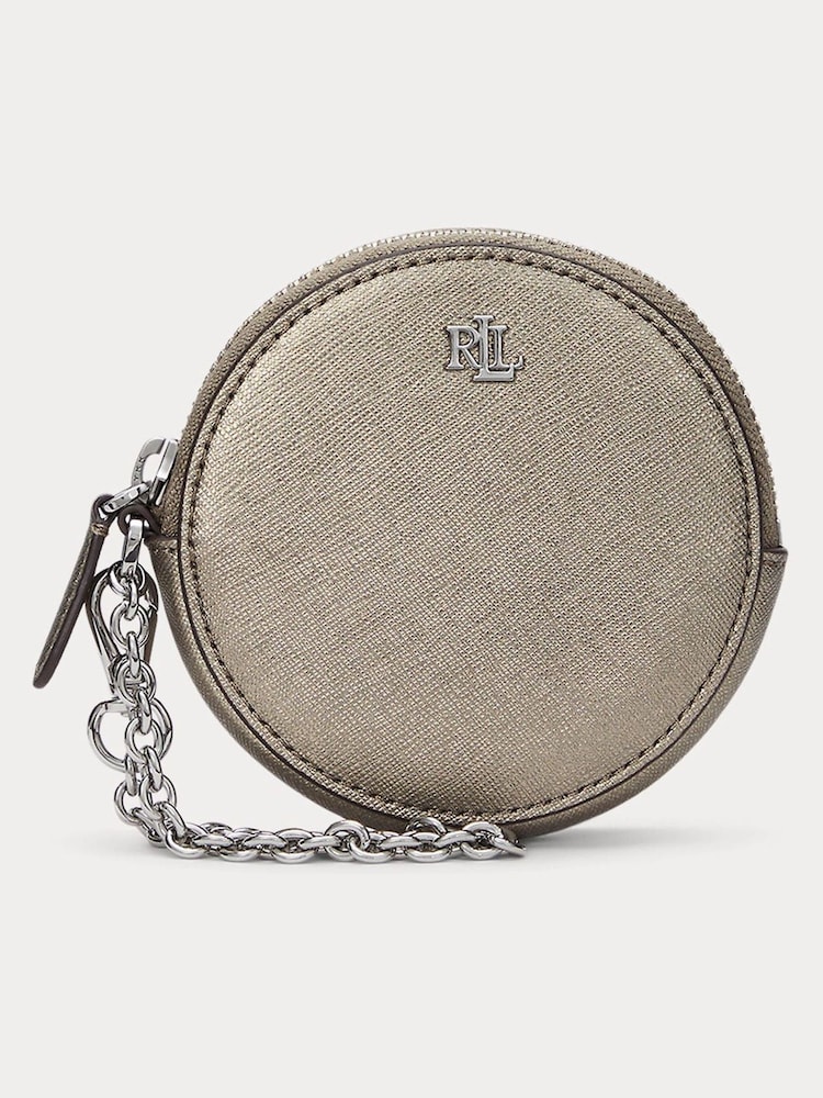 Lauren Ralph Lauren Crosshatch Leather Round Pouch Bag - Image 1 of 3 Lauren Ralph Lauren Crosshatch Leather Round Pouch Bag - Image 1 of 3