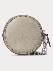 Lauren Ralph Lauren Crosshatch Leather Round Pouch Bag - Image 2 of 3
