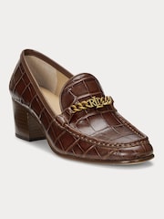 Lauren Ralph Lauren Embsd Crocs Winslet Brown čevlji - Slika 1 iz 4