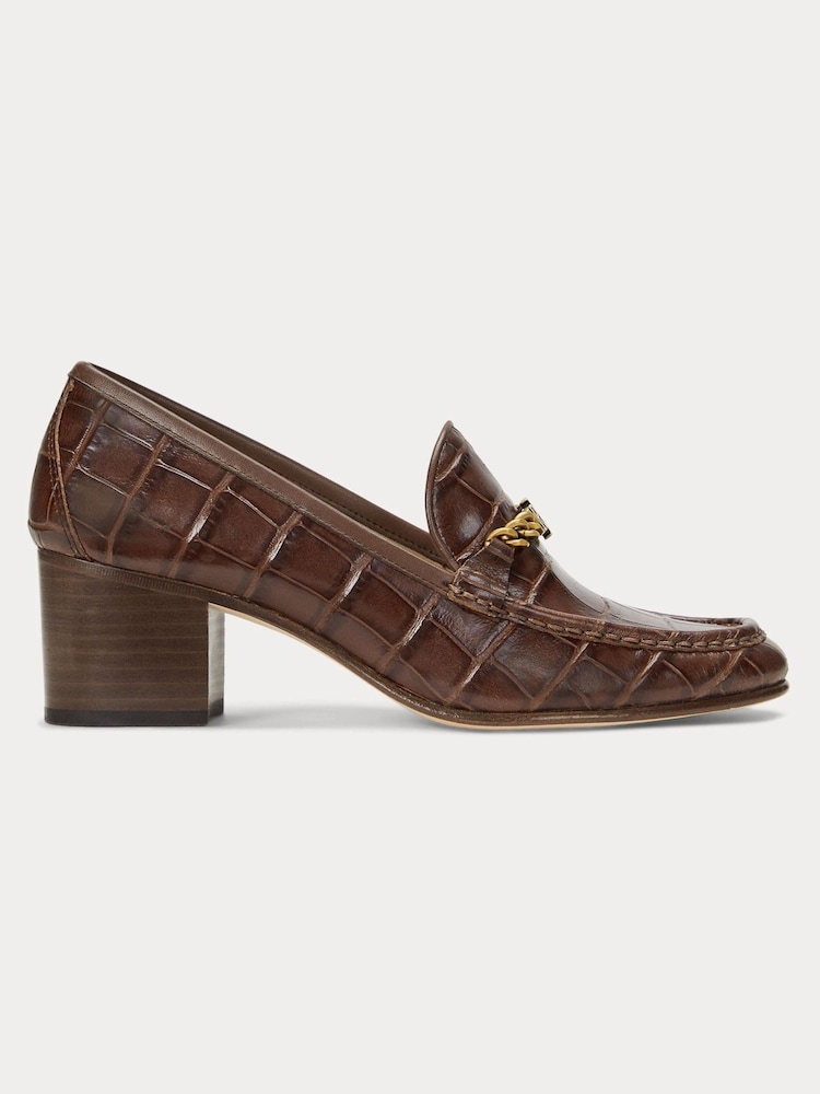 Lauren Ralph Lauren Embsd Crocs Winslet Brown čevlji - Slika 2 iz 4