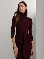 Lauren Ralph Lauren Tie-Front Turtleneck Dress - Image 2 of 8