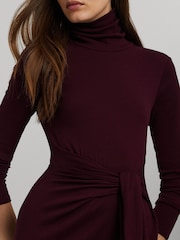 Lauren Ralph Lauren Tie-Front Turtleneck Dress - Image 4 of 8