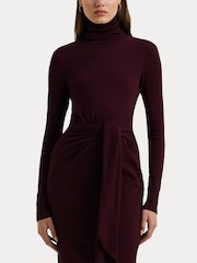 Lauren Ralph Lauren Tie-Front Turtleneck Dress - Image 6 of 8