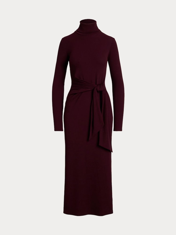 Lauren Ralph Lauren Tie-Front Turtleneck Dress - Image 8 of 8