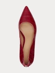 Lauren Ralph Lauren Adrienne Crocodile Leather Court Kitten Heels - Image 4 of 4