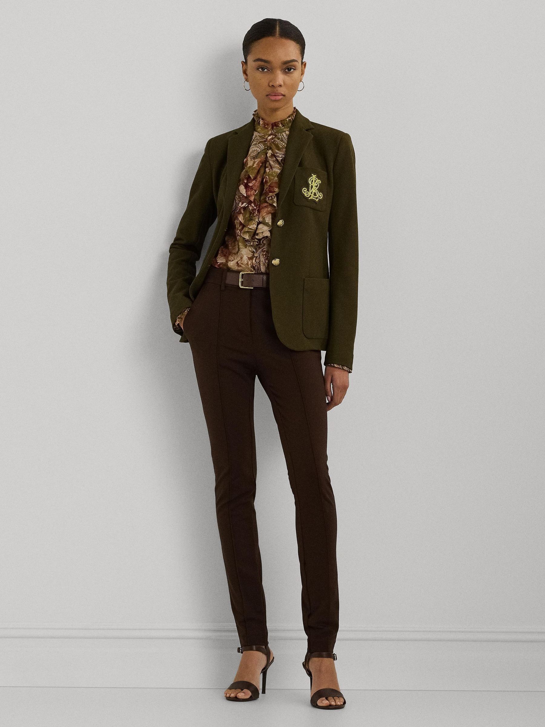Buy Lauren Ralph Lauren Green Crest Logo Blazer Jacket from Next USA Buy Lauren Ralph Lauren Green Crest Logo Blazer Jacket from Next USA
