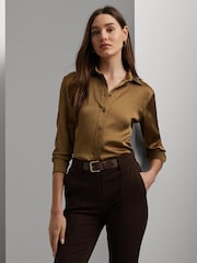 Lauren Ralph Lauren Classic Fit Satin Charmeuse Shirt - Image 1 of 7