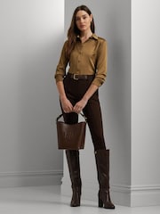 Lauren Ralph Lauren Classic Fit Satin Charmeuse Shirt - Image 2 of 7