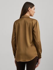Lauren Ralph Lauren Classic Fit Satin Charmeuse Shirt - Image 3 of 7