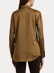 Lauren Ralph Lauren Classic Fit Satin Charmeuse Shirt - Image 5 of 7
