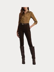 Lauren Ralph Lauren Classic Fit Satin Charmeuse Shirt - Image 7 of 7