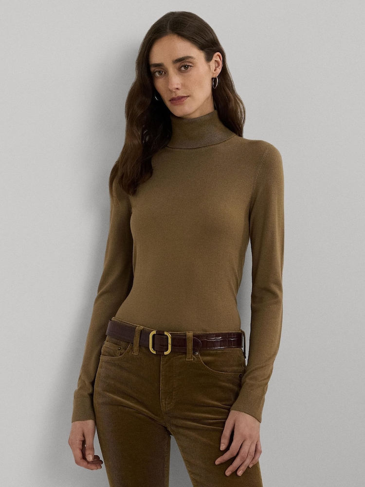 Lauren Ralph Lauren Silk Blend Turtleneck Jumper - Image 1 of 5