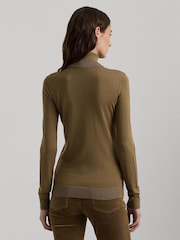 Lauren Ralph Lauren Silk Blend Turtleneck Jumper - Image 2 of 5