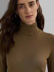 Lauren Ralph Lauren Silk Blend Turtleneck Jumper - Image 3 of 5
