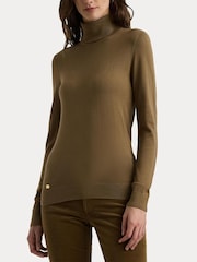 Lauren Ralph Lauren Silk Blend Turtleneck Jumper - Image 5 of 5