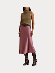 Lauren Ralph Lauren Bruma Metalised Fibre Knitted Vest Jumper - Image 5 of 7