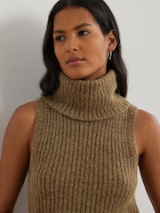 Lauren Ralph Lauren Bruma Metalised Fibre Knitted Vest Jumper - Image 6 of 7