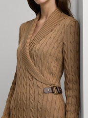 Lauren Ralph Lauren Cable-Knit Buckle-Trim Sweater Dress - Image 5 of 7