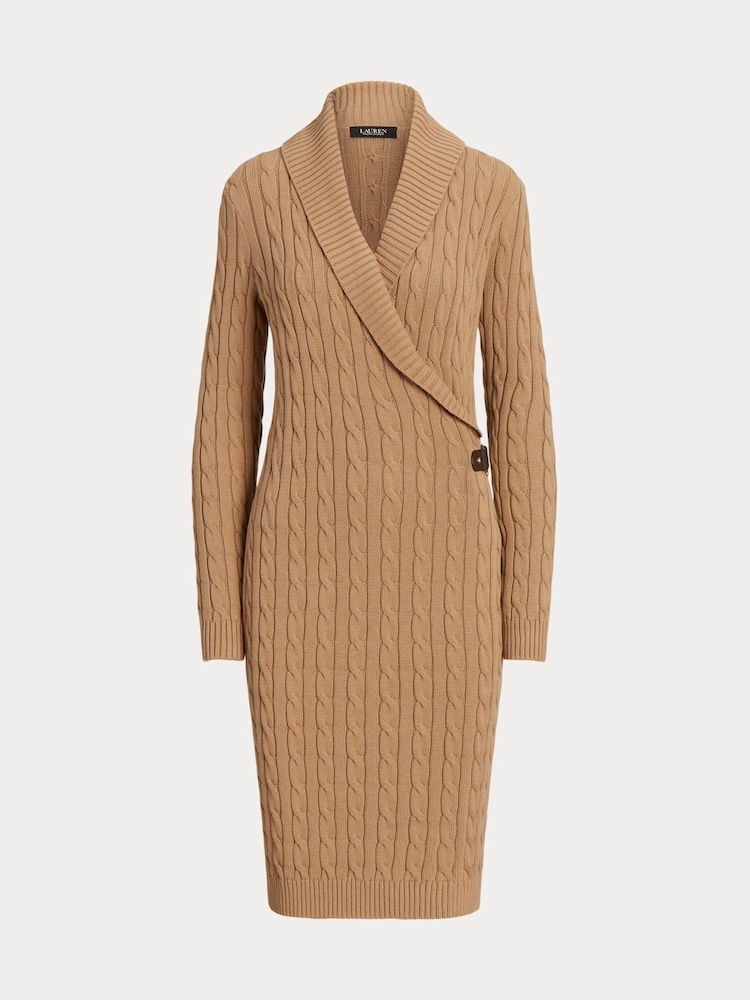 Lauren Ralph Lauren Cable-Knit Buckle-Trim Sweater Dress - Image 7 of 7