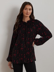 Lauren Ralph Lauren Pleated Floral Print Blouse - Image 1 of 7