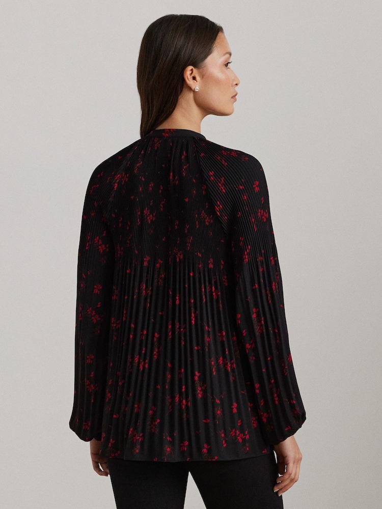Lauren Ralph Lauren Pleated Floral Print Blouse - Image 3 of 7