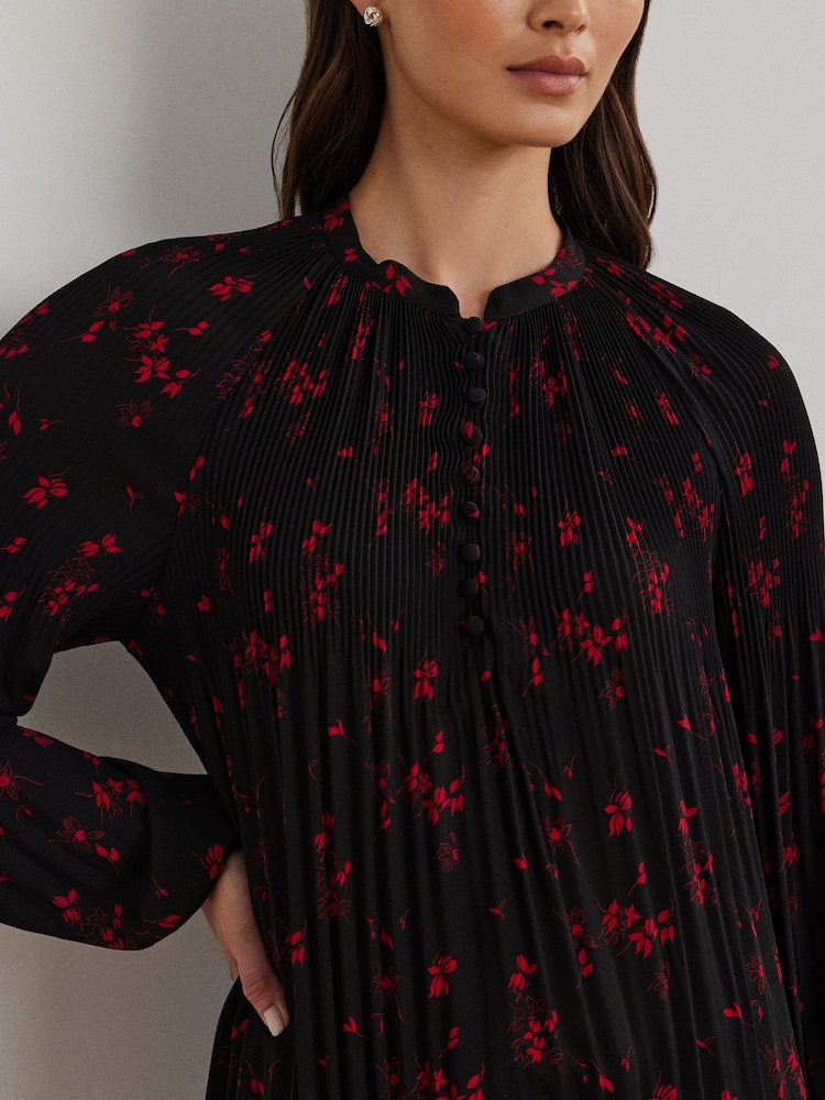 Lauren Ralph Lauren Pleated Floral Print Blouse - Image 4 of 7