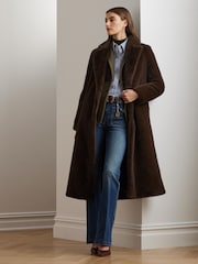 Lauren Ralph Lauren Chain Trim High Rise Flare Denim Brown 100% Cotton Jeans - Image 2 of 8