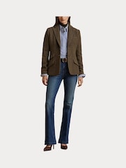 Lauren Ralph Lauren Chain Trim High Rise Flare Denim Brown 100% Cotton Jeans - Image 8 of 8
