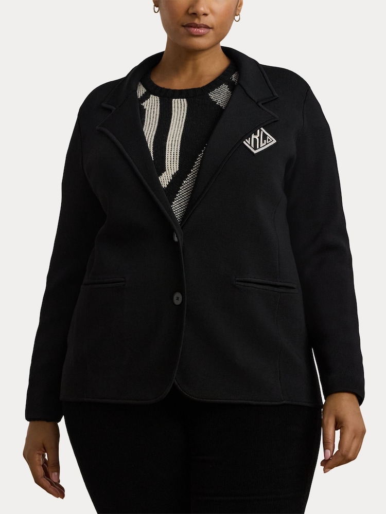 Lauren Ralph Lauren Rayon Nylon Black Blazer - Image 8 of 10