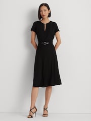 Lauren Ralph Lauren Belted Georgette Dress - Bild 1 von 9