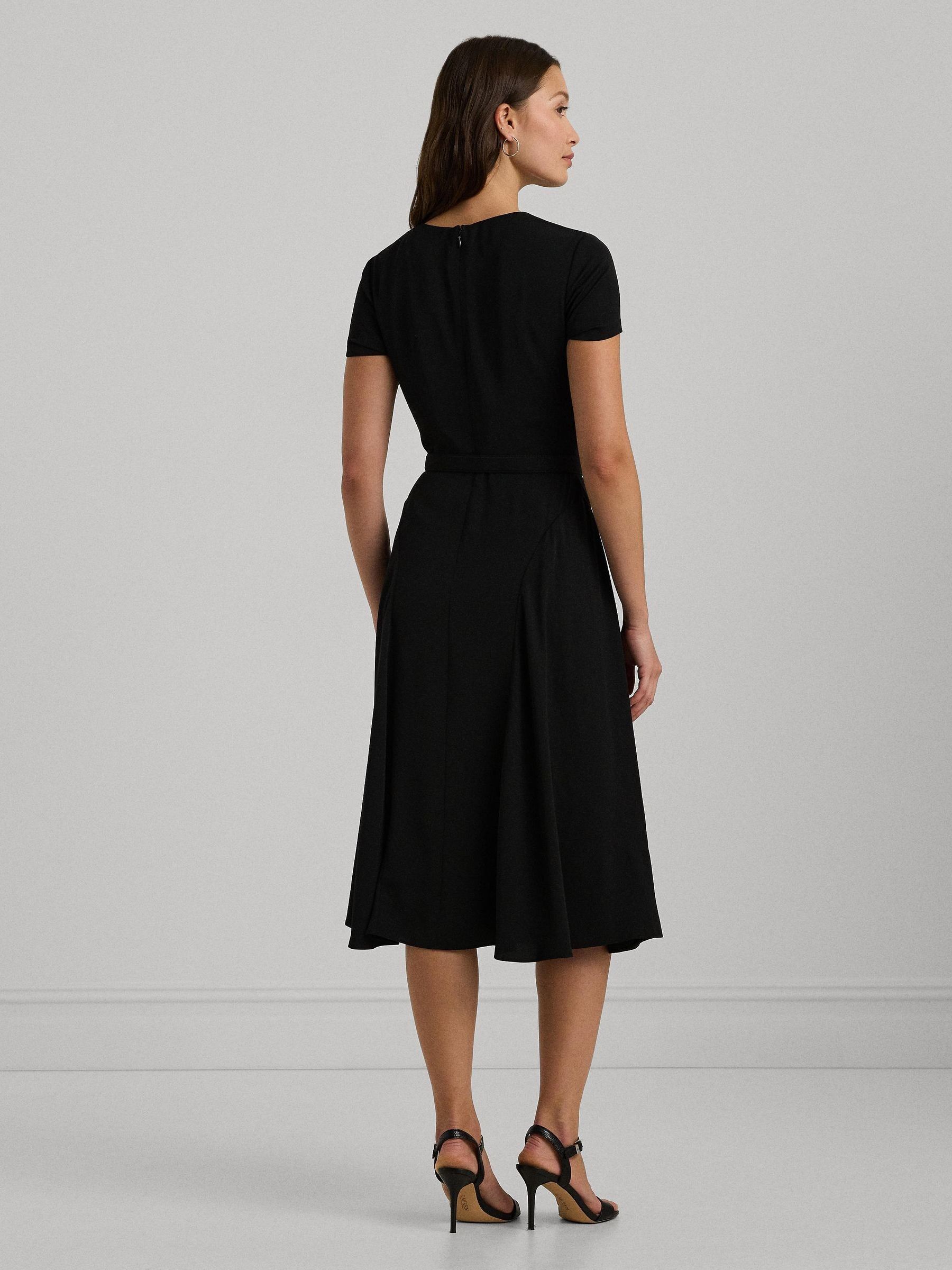 （送料込）LAUREN RALPH LAURENバックルドレスブーティ LAUREN RALPH LAUREN ラフィアバックル ベルテッド ジョーゼット