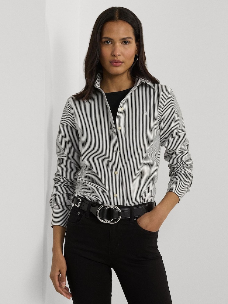 Lauren Ralph Lauren Striped Easy Care Cotton Shirt - Image 1 of 8