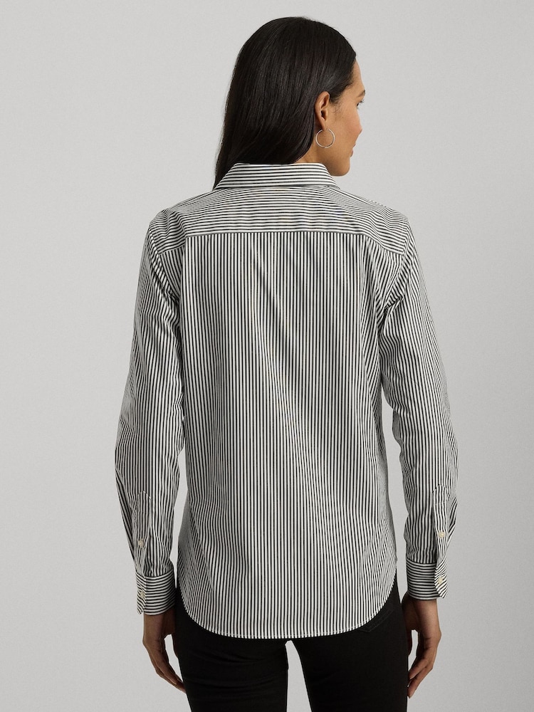 Lauren Ralph Lauren Striped Easy Care Cotton Shirt - Image 2 of 8