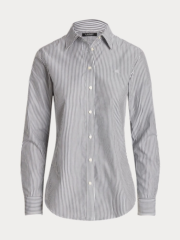 Lauren Ralph Lauren Striped Easy Care Cotton Shirt - Image 8 of 8
