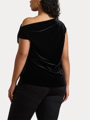 Lauren Ralph Lauren Luxe Velvet Black Top - Image 2 of 8