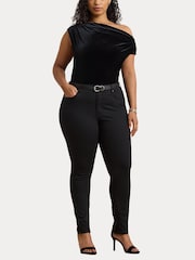 Lauren Ralph Lauren Luxe Velvet Black Top - Image 5 of 8