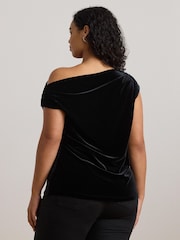 Lauren Ralph Lauren Luxe Velvet Black Top - Image 7 of 8