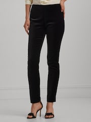 Lauren Ralph Lauren Stretch Velvet Skinny Ankle Trousers - Image 1 of 7