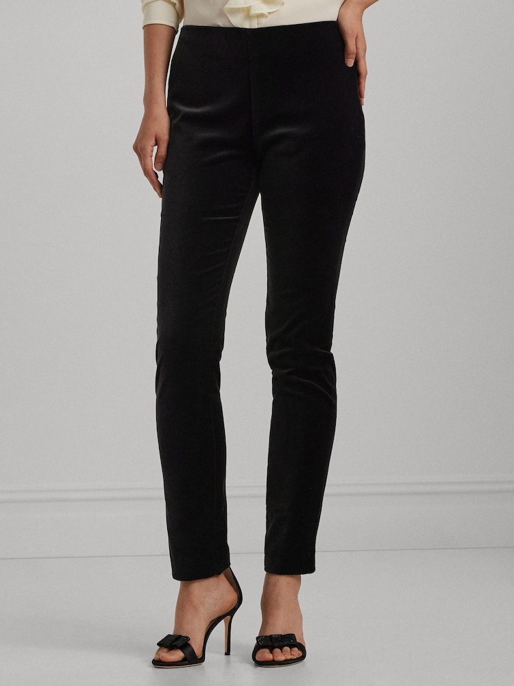 Lauren Ralph Lauren Stretch Velvet Skinny Ankle Trousers - Image 1 of 7